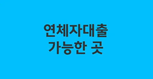 연체자대출 상환 방법과 조건